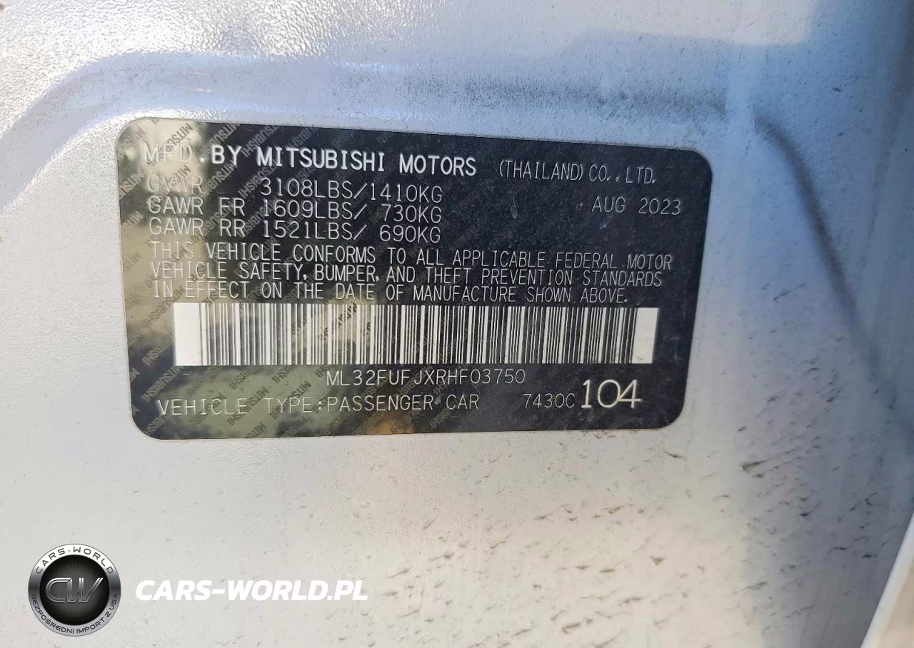 2024 Mitsubishi Mirage G4 Es VIN:ML32FUFJXRHF03750 - 12