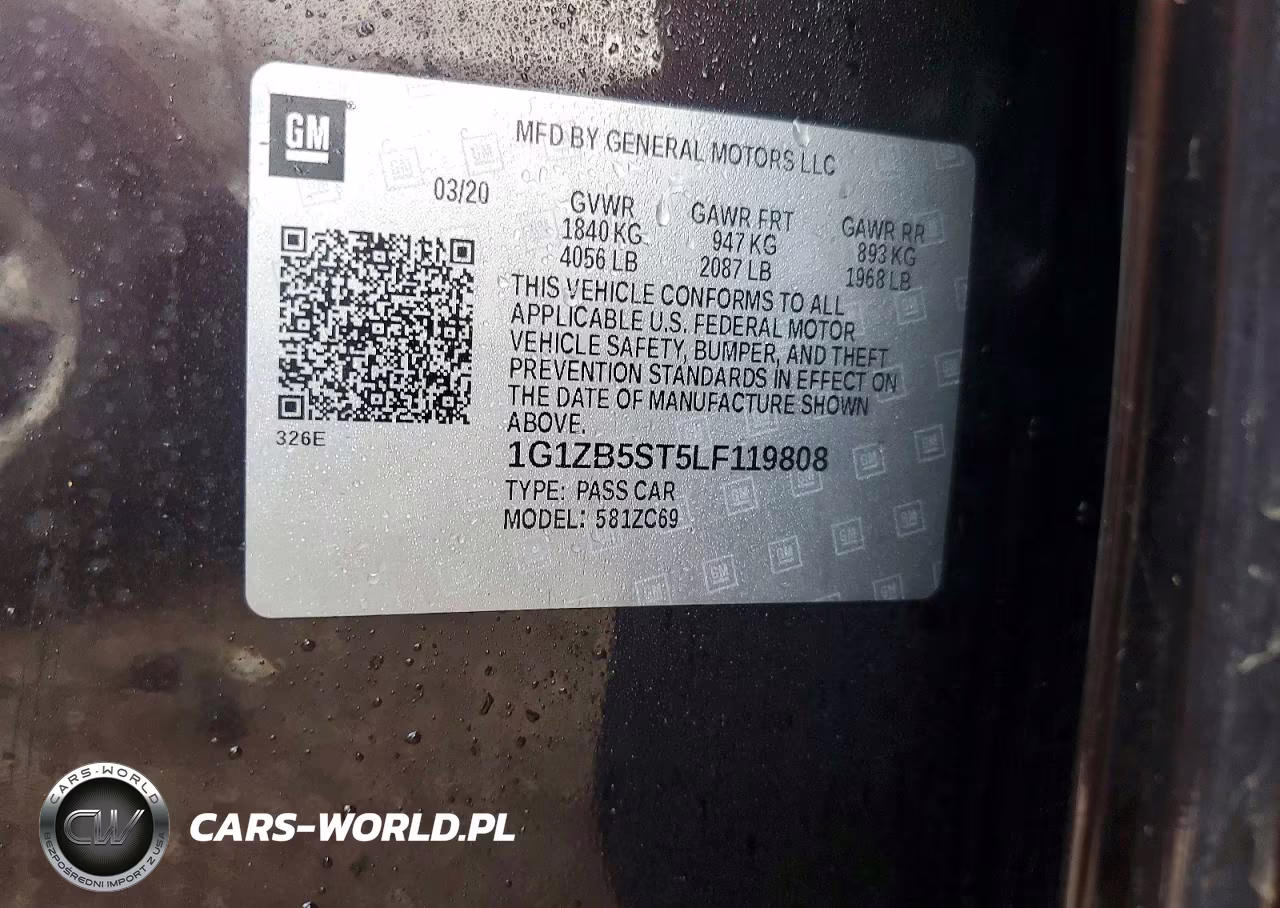 2020 Chevrolet Malibu Ls VIN:1G1ZB5ST5LF119808 - 12
