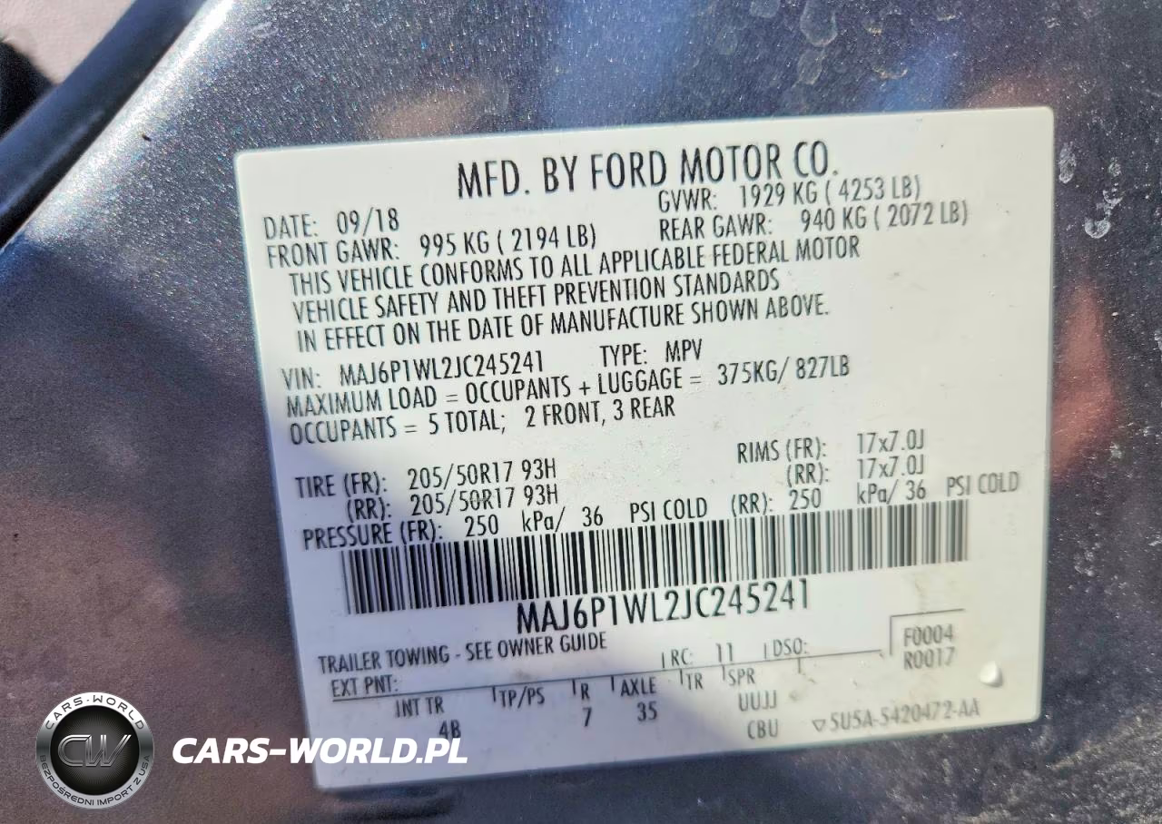 2018 Ford Ecosport Titanium VIN:MAJ6P1WL2JC245241 - 13