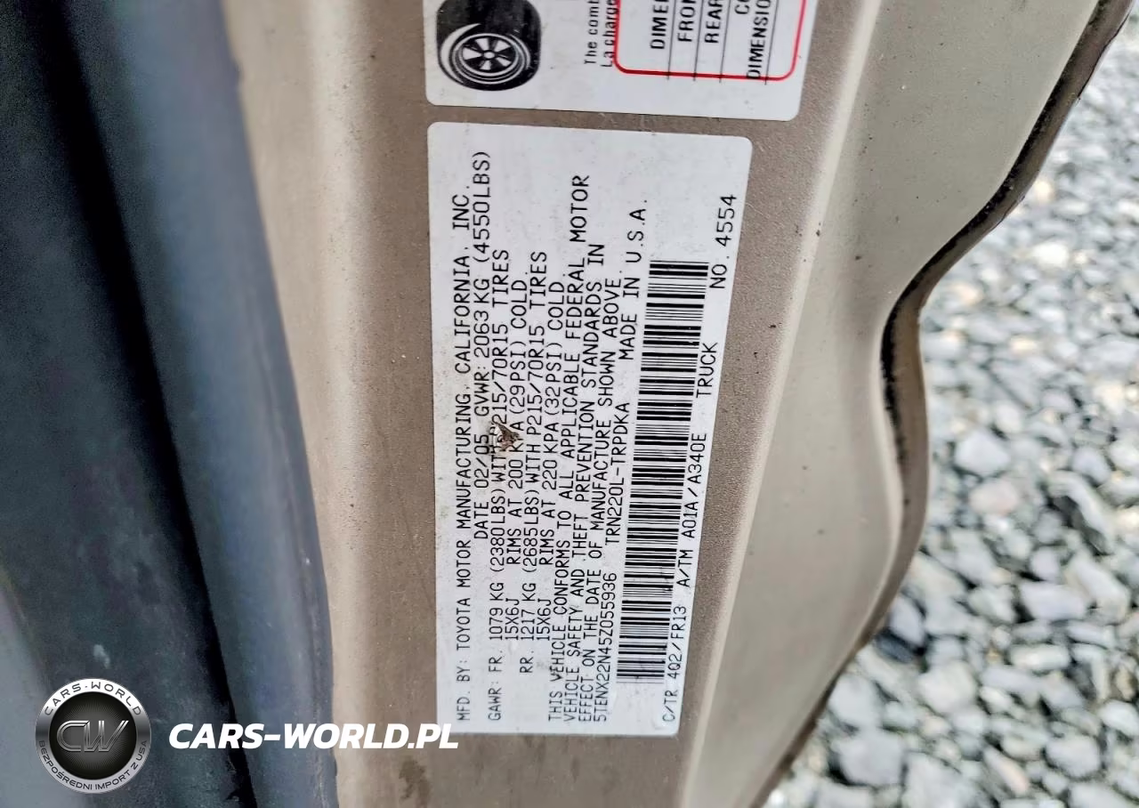 2005 Toyota Tacoma Base VIN:5TENX22N45Z055936 - 13