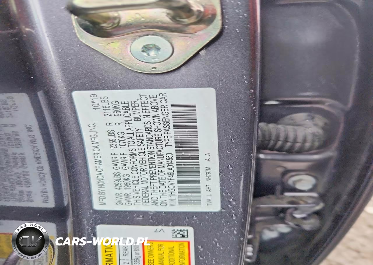 2020 Honda Accord Ex VIN:1HGCV1F46LA014550 - 12