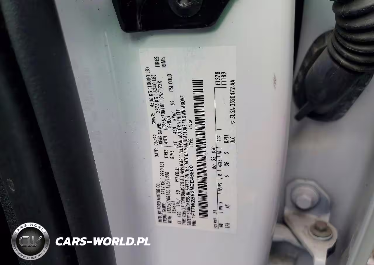 2022 Ford F250 Super - Utility - Service Truck VIN:1FT7W2B62NEE45800 - 12