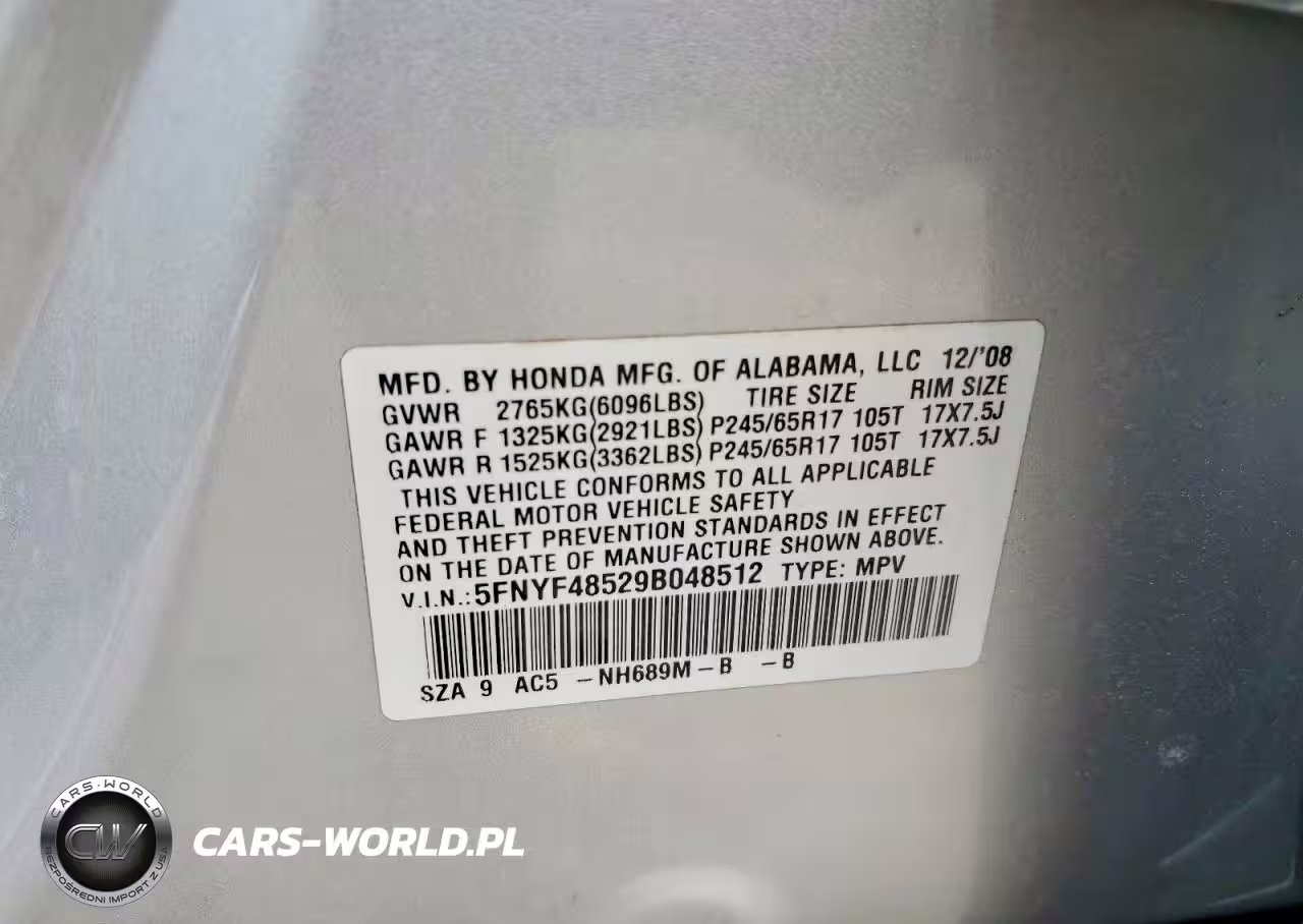 2009 Honda Pilot Exl VIN:5FNYF48529B048512 - 13