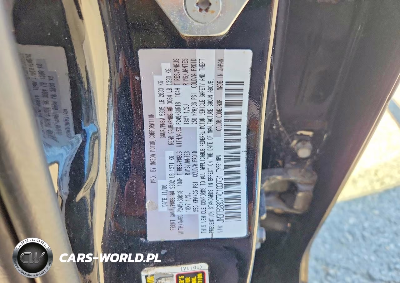 2007 Mazda Cx-9 VIN:JM3TB28C770100731 - 13
