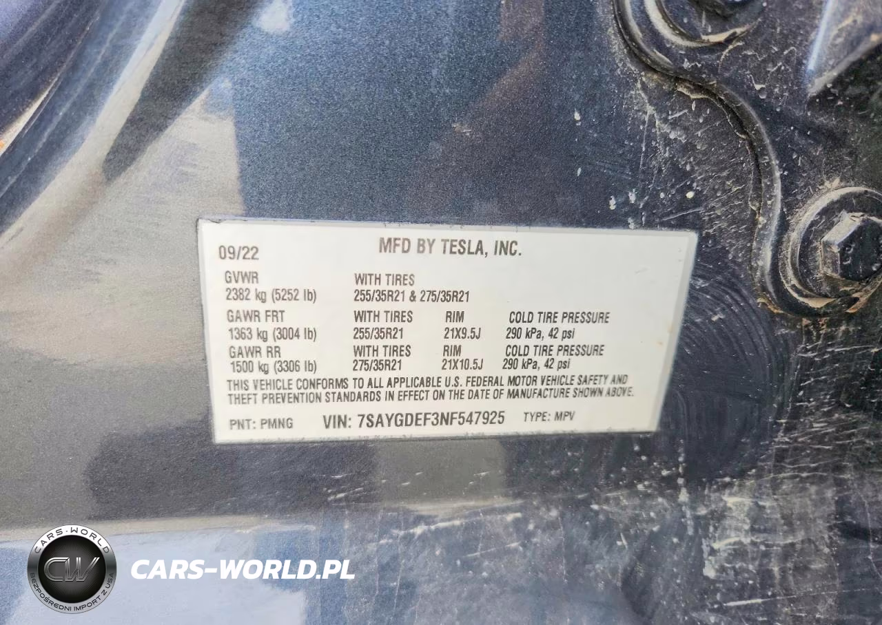 2022 Tesla Model Y VIN:7SAYGDEF3NF547925 - 12