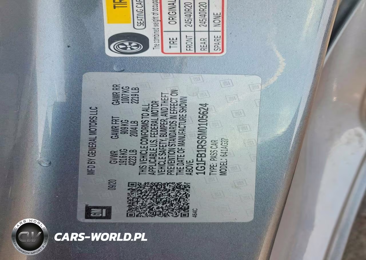 2021 Chevrolet Camaro Ls VIN:1G1FB1RS6M0105624 - 12