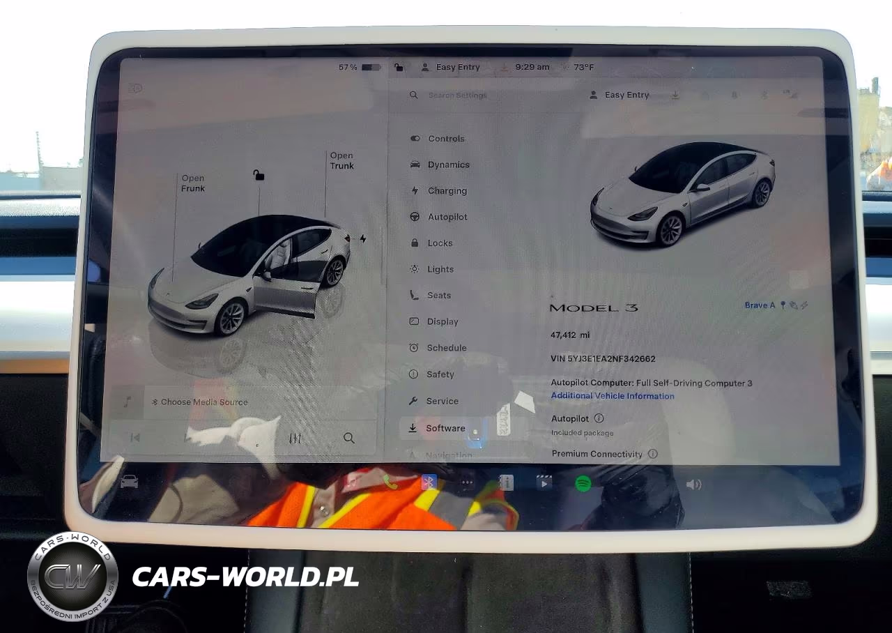 2022 Tesla Model 3 VIN:5YJ3E1EA2NF342662 - 9