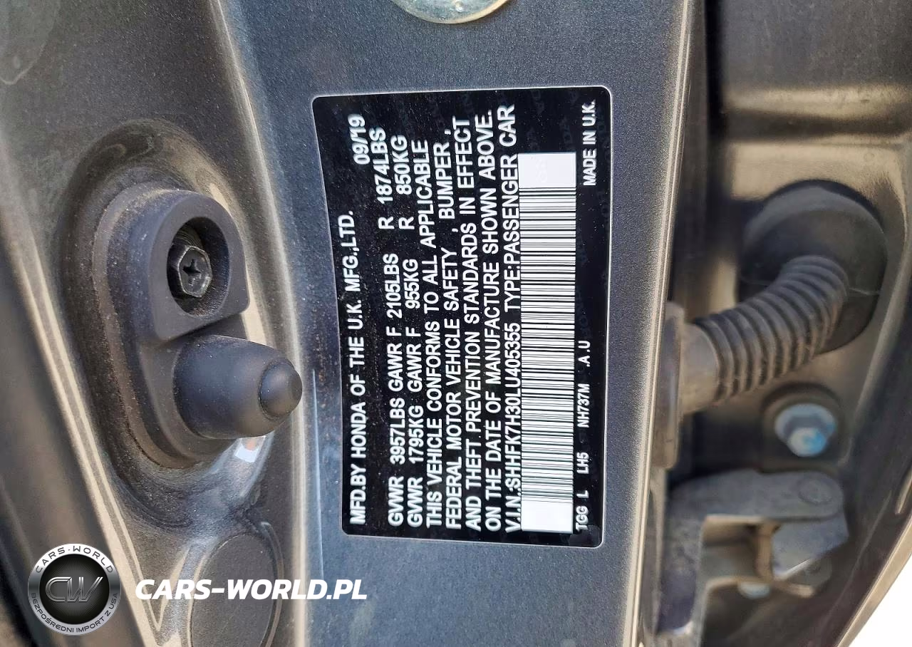 2020 Honda Civic Lx VIN:SHHFK7H30LU405355 - 12