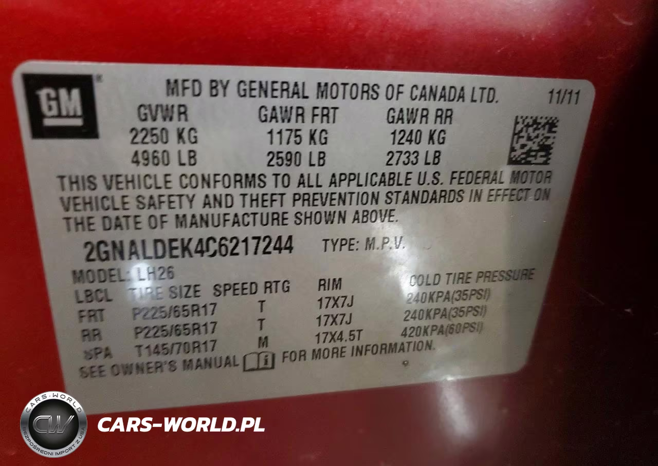 2012 Chevrolet Equinox Lt VIN:2GNALDEK4C6217244 - 13