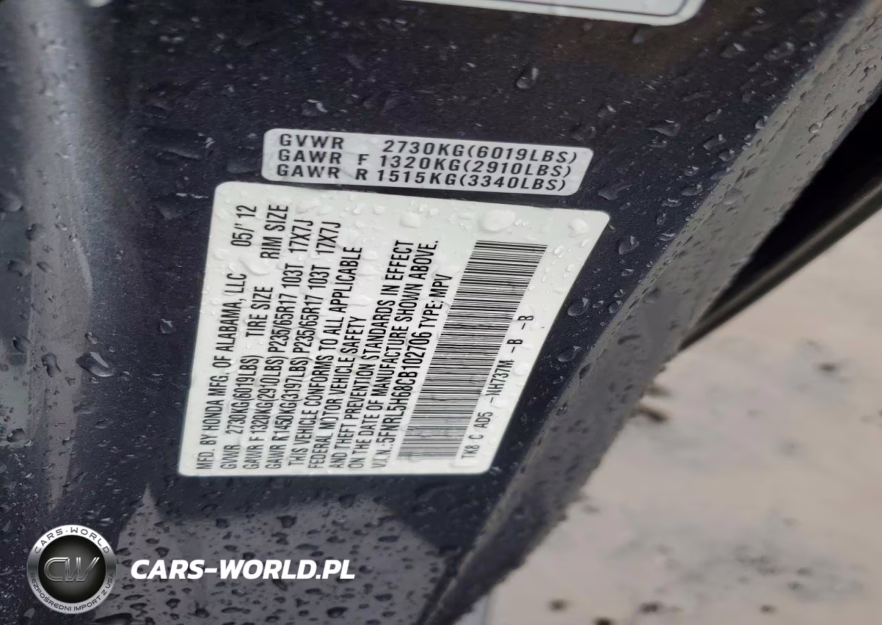 2012 Honda Odyssey Exl VIN:5FNRL5H68CB102706 - 13