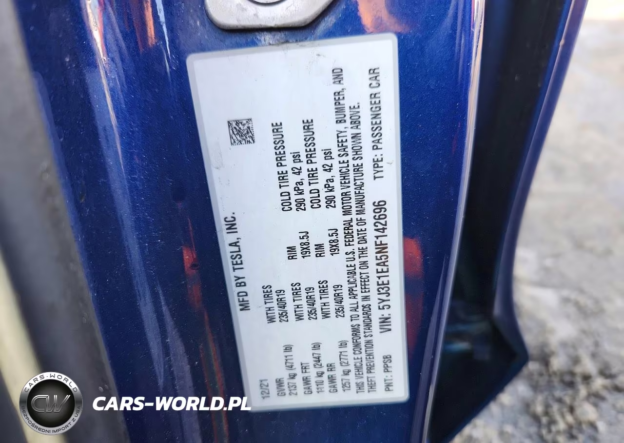 2022 Tesla Model 3 VIN:5YJ3E1EA5NF142696 - 12