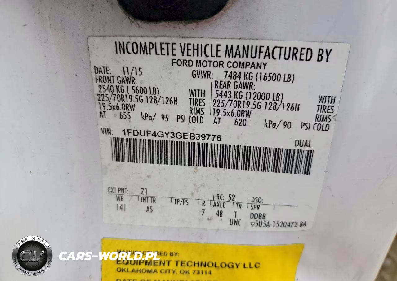 2016 Ford F450 Super Duty Bucket Truck VIN:1FDUF4GY3GEB39776 - 10