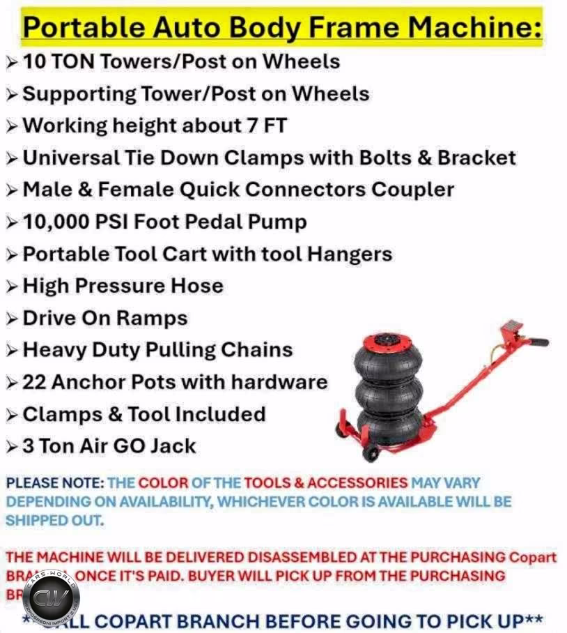 2026 Floor Rack Frame Machine + Accessories + Clamps & Tools + Air Jack VIN:38912197 - 10