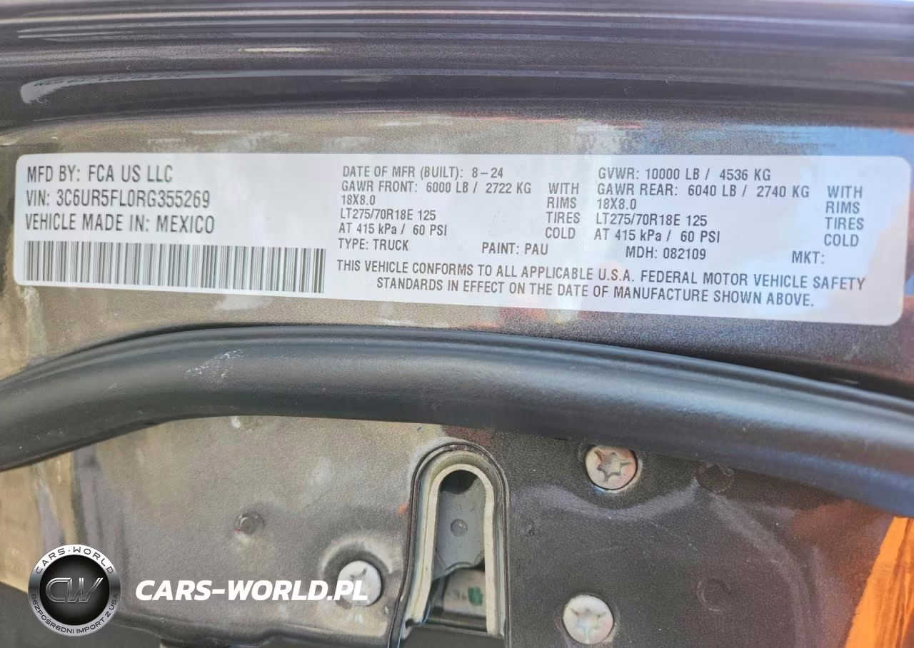 2024 Ram 2500 Laramie VIN:3C6UR5FL0RG355269 - 13