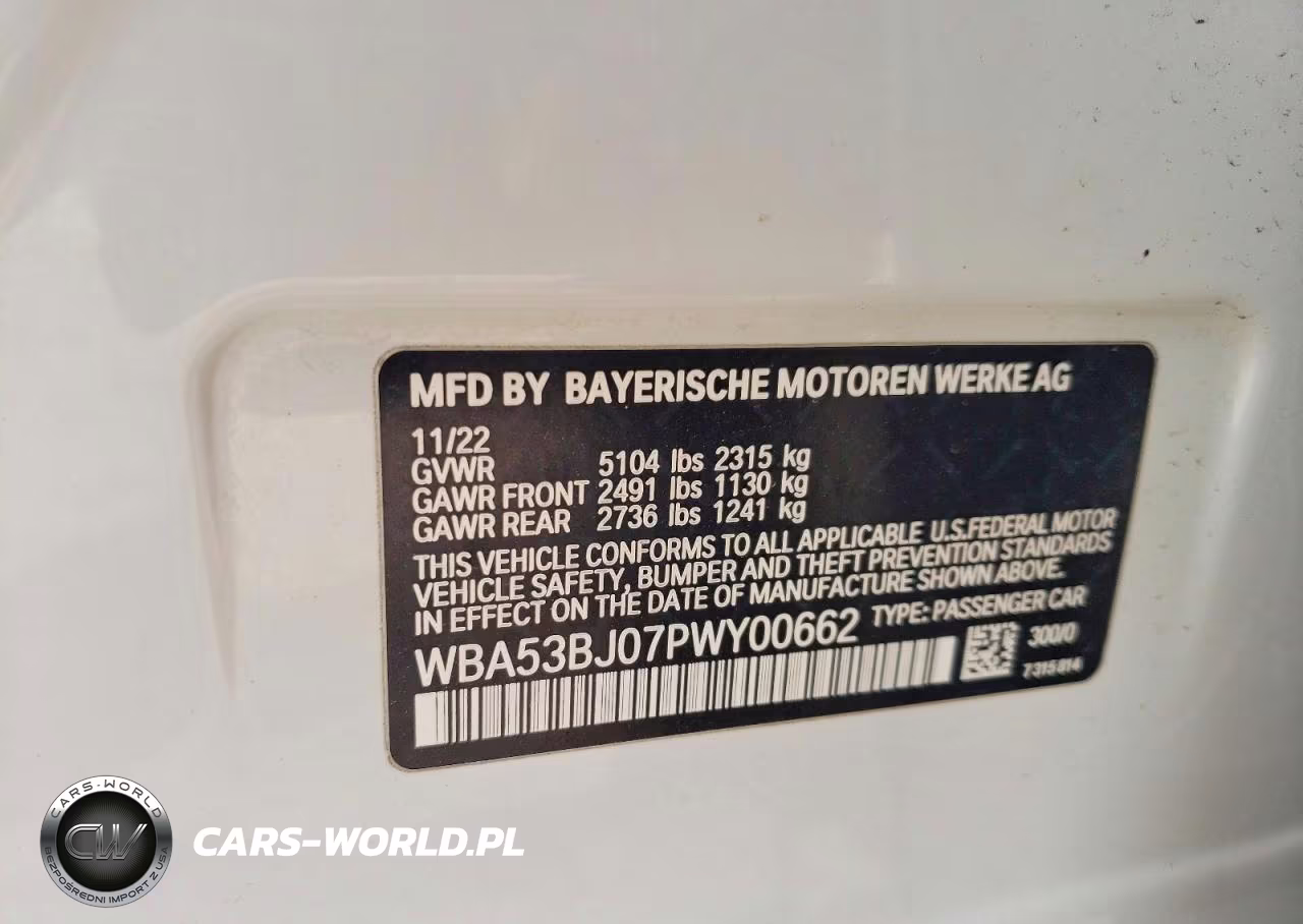 2023 BMW 540 I VIN:WBA53BJ07PWY00662 - 13