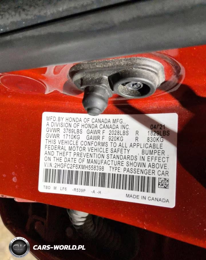2021 Honda Civic Lx VIN:2HGFC2F6XMH558398 - 12