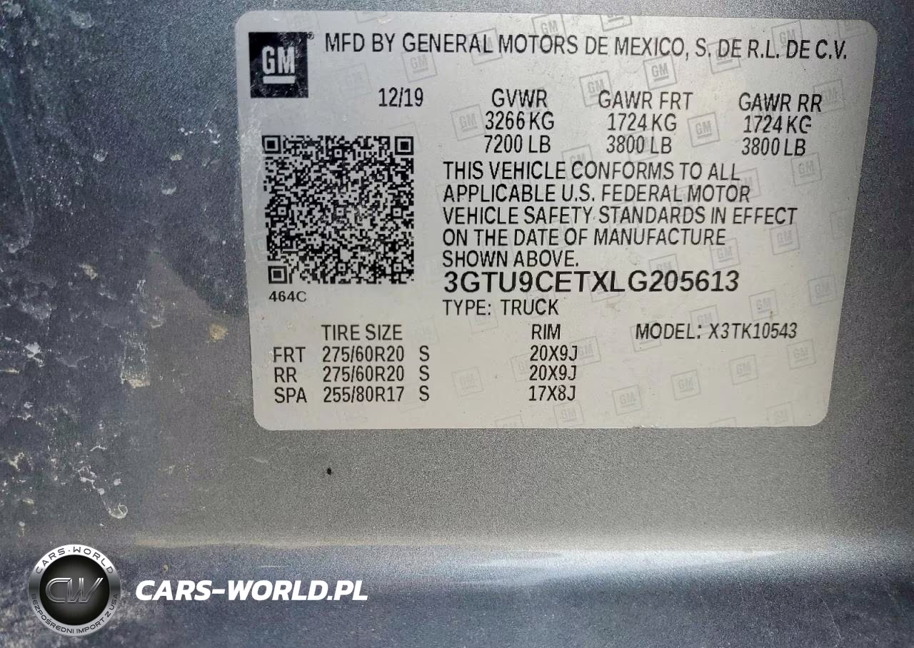 2020 GMC Sierra K1500 Elevation VIN:3GTU9CETXLG205613 - 12
