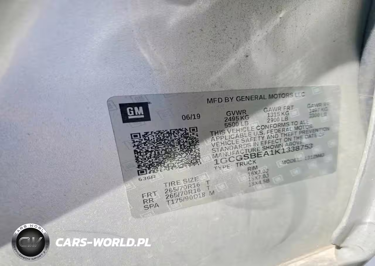 2019 Chev Colorado VIN:1GCGSBEA1K1338753 - 13
