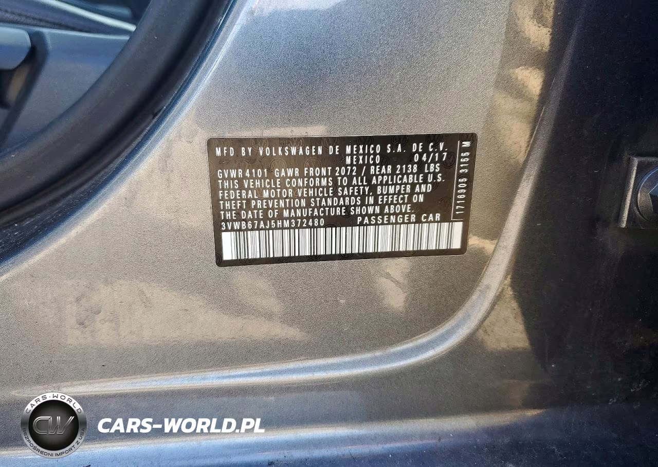 2017 Volkswagen Jetta Se VIN:3VWB67AJ5HM372480 - 12