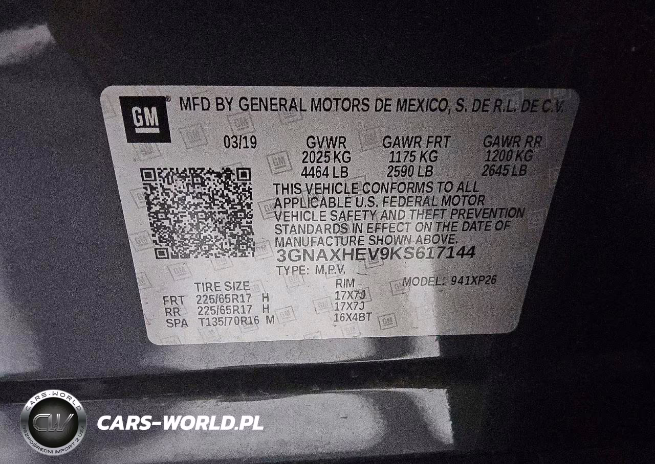 2019 Chevrolet Equinox Ls VIN:3GNAXHEV9KS617144 - 13
