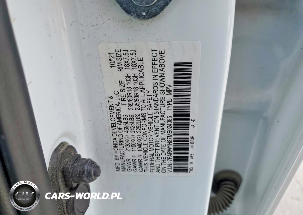 2021 Honda Cr-V Exl VIN:7FARW1H87ME024085 - 13