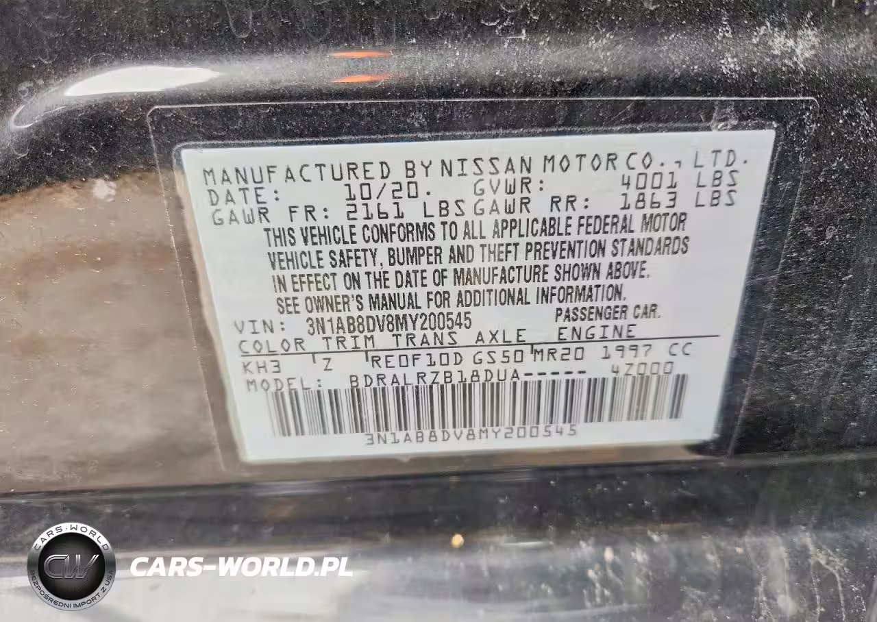 2021 Nissan Sentra Sr VIN:3N1AB8DV8MY200545 - 12