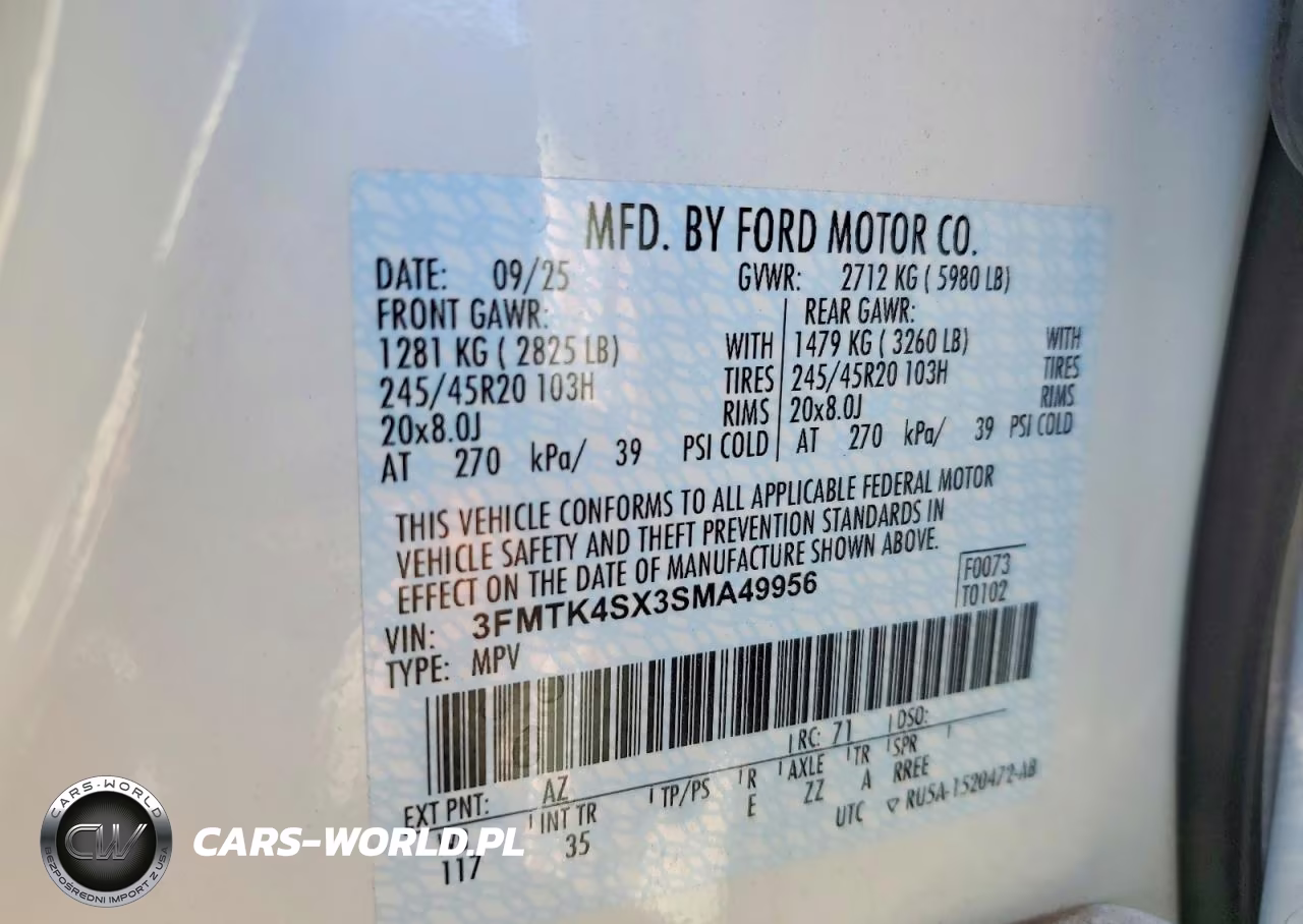 2025 Ford Mustang Mach-E Gt VIN:3FMTK4SX3SMA49956 - 12