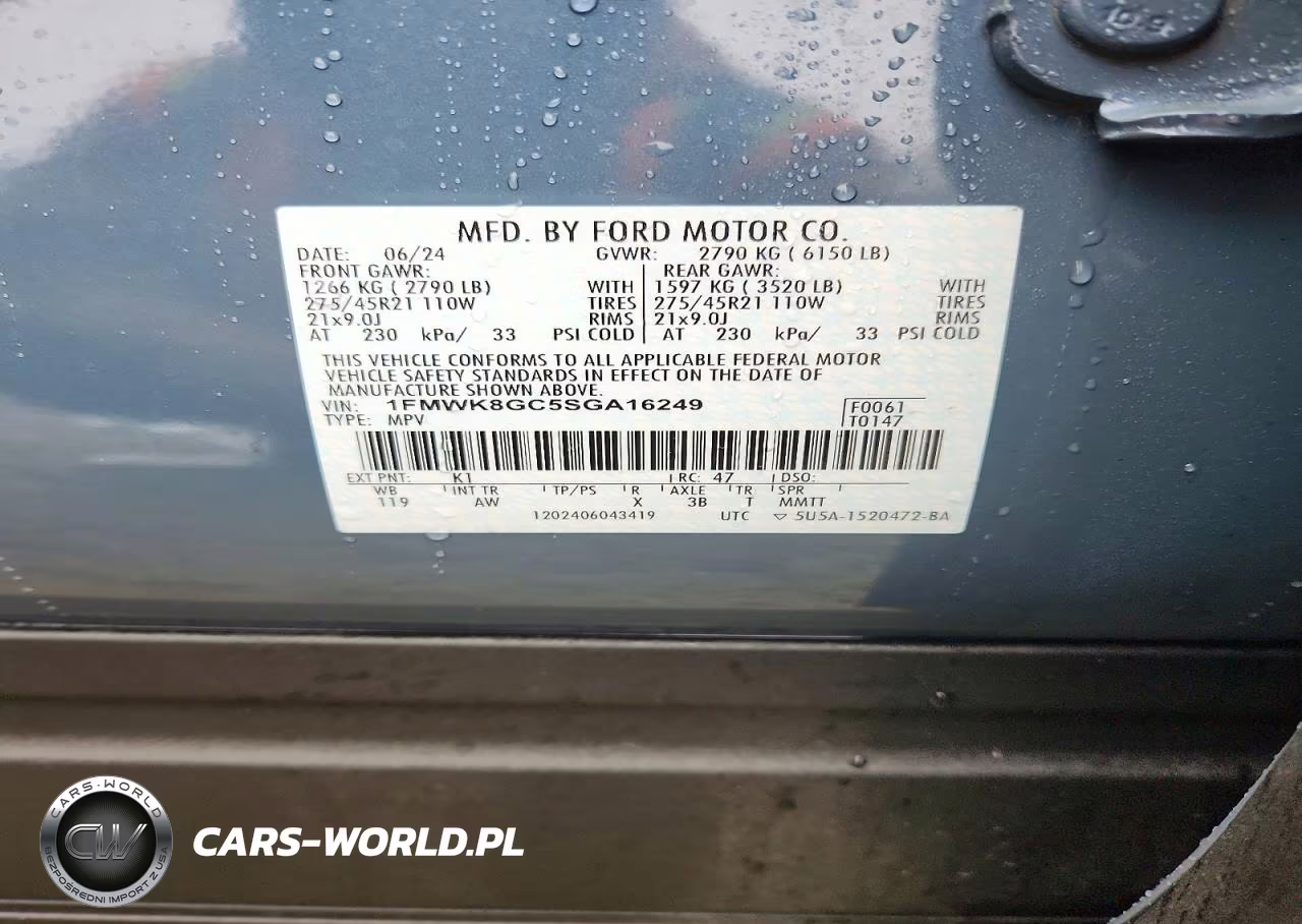 2025 Ford Explorer St VIN:1FMWK8GC5SGA16249 - 13