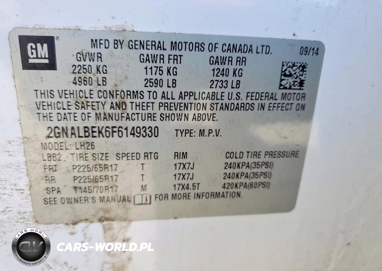 2015 Chevrolet Equinox Lt VIN:2GNALBEK6F6149330 - 13