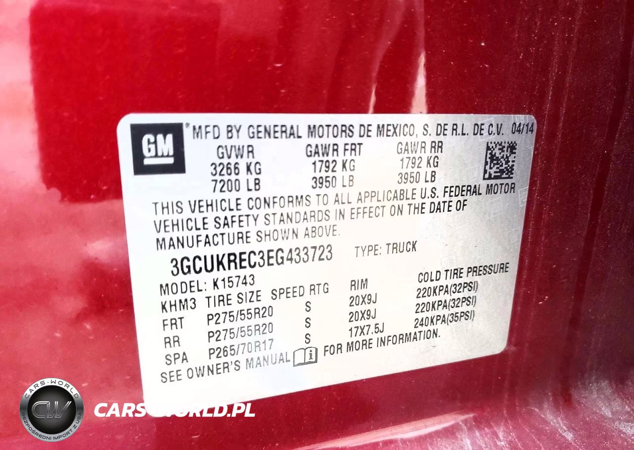 2014 Chevrolet Silverado K1500 Lt VIN:3GCUKREC3EG433723 - 12