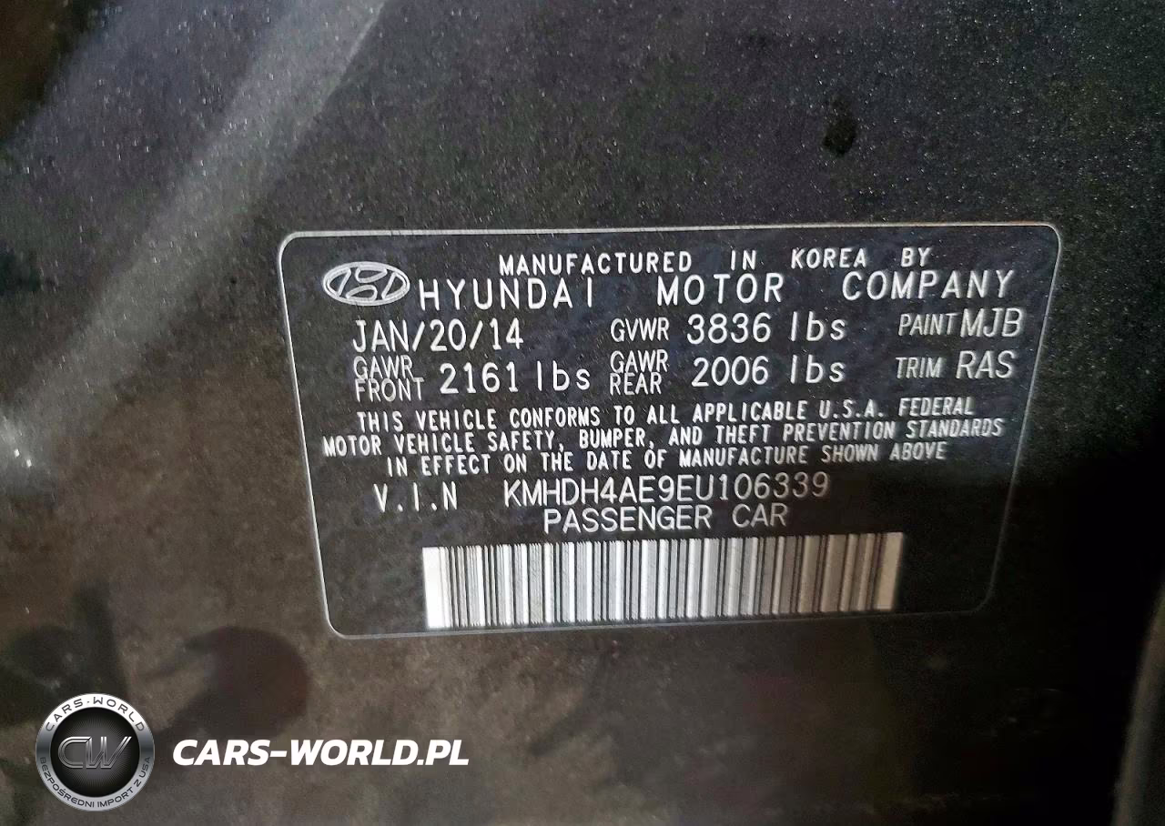 2014 Hyundai Elantra Se VIN:KMHDH4AE9EU106339 - 12