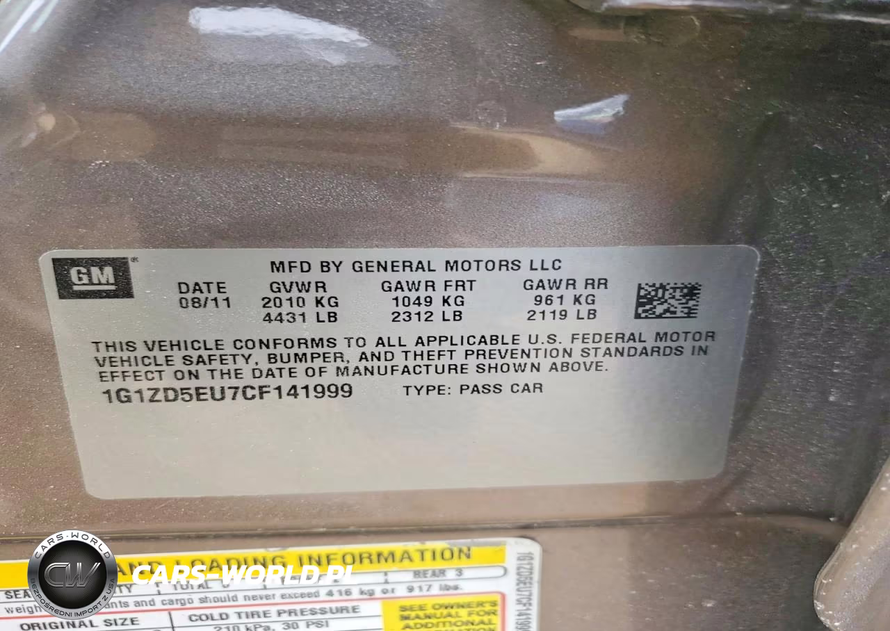 2012 Chevrolet Malibu 2Lt VIN:1G1ZD5EU7CF141999 - 12
