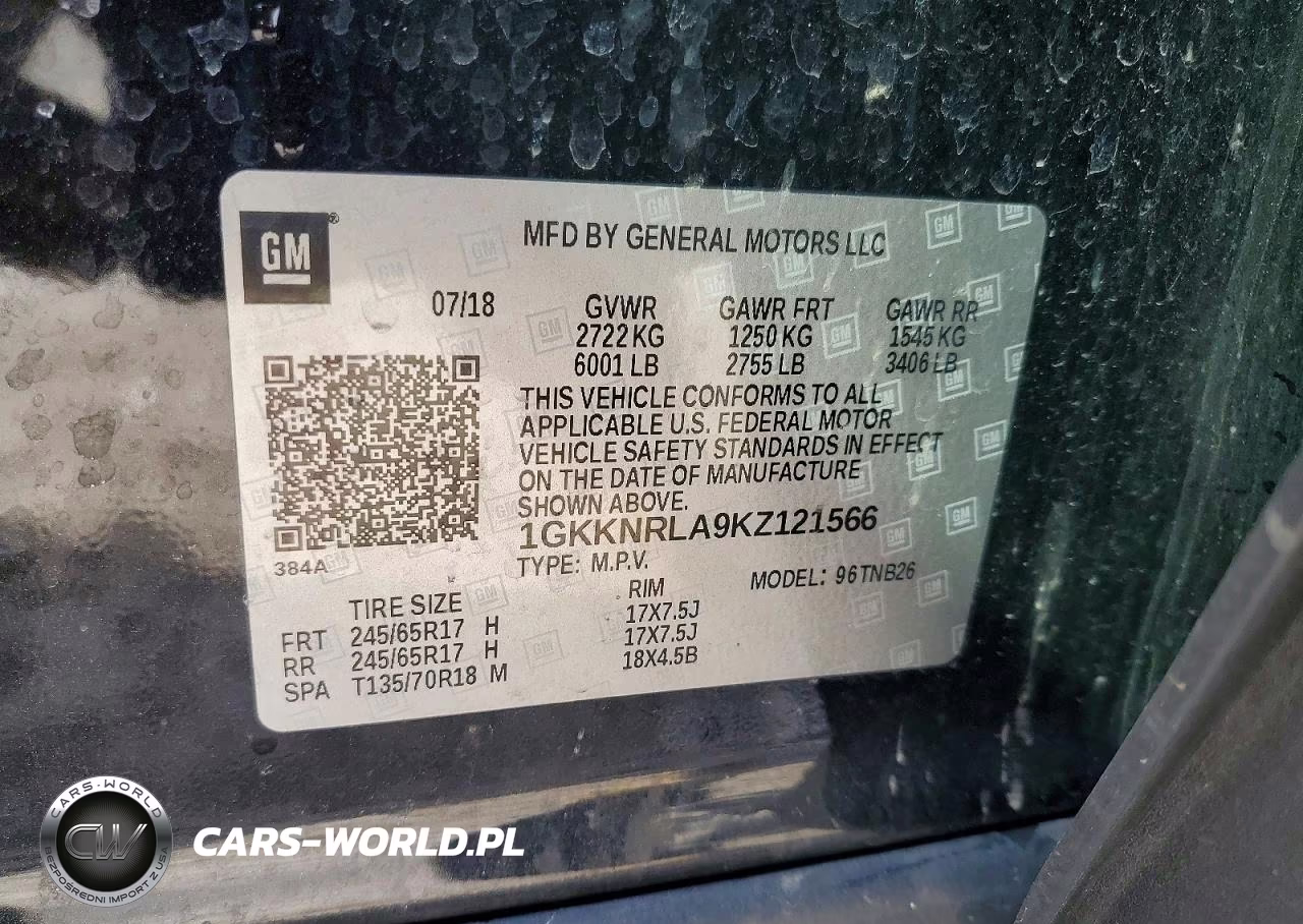 2019 GMC Acadia Sle VIN:1GKKNRLA9KZ121566 - 13