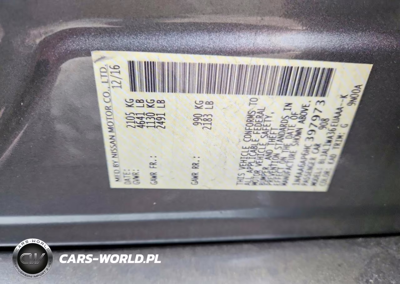 2017 Nissan Maxima 3.5S VIN:1N4AA6AP6HC397973 - 12
