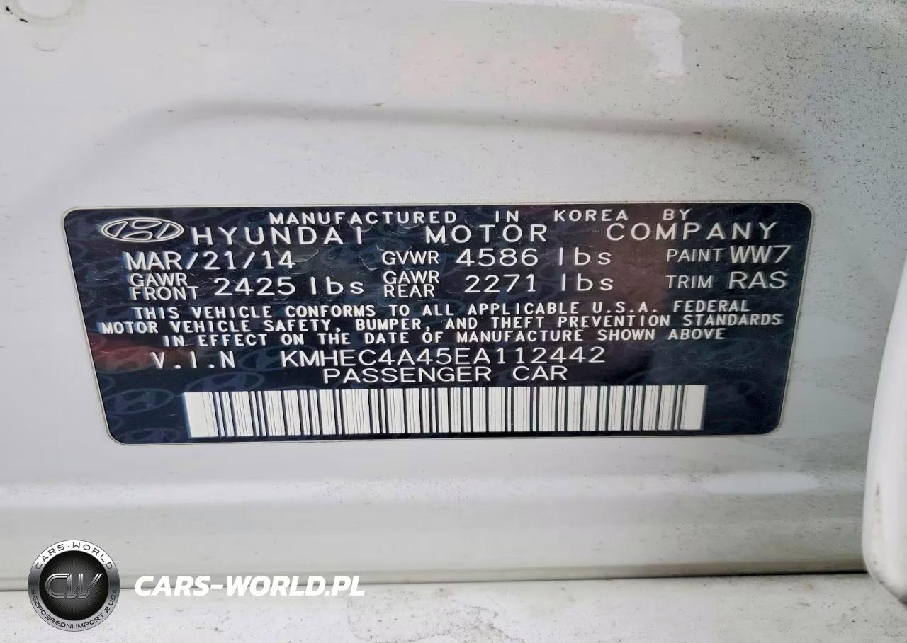 2014 Hyundai Sonata Hybrid VIN:KMHEC4A45EA112442 - 12