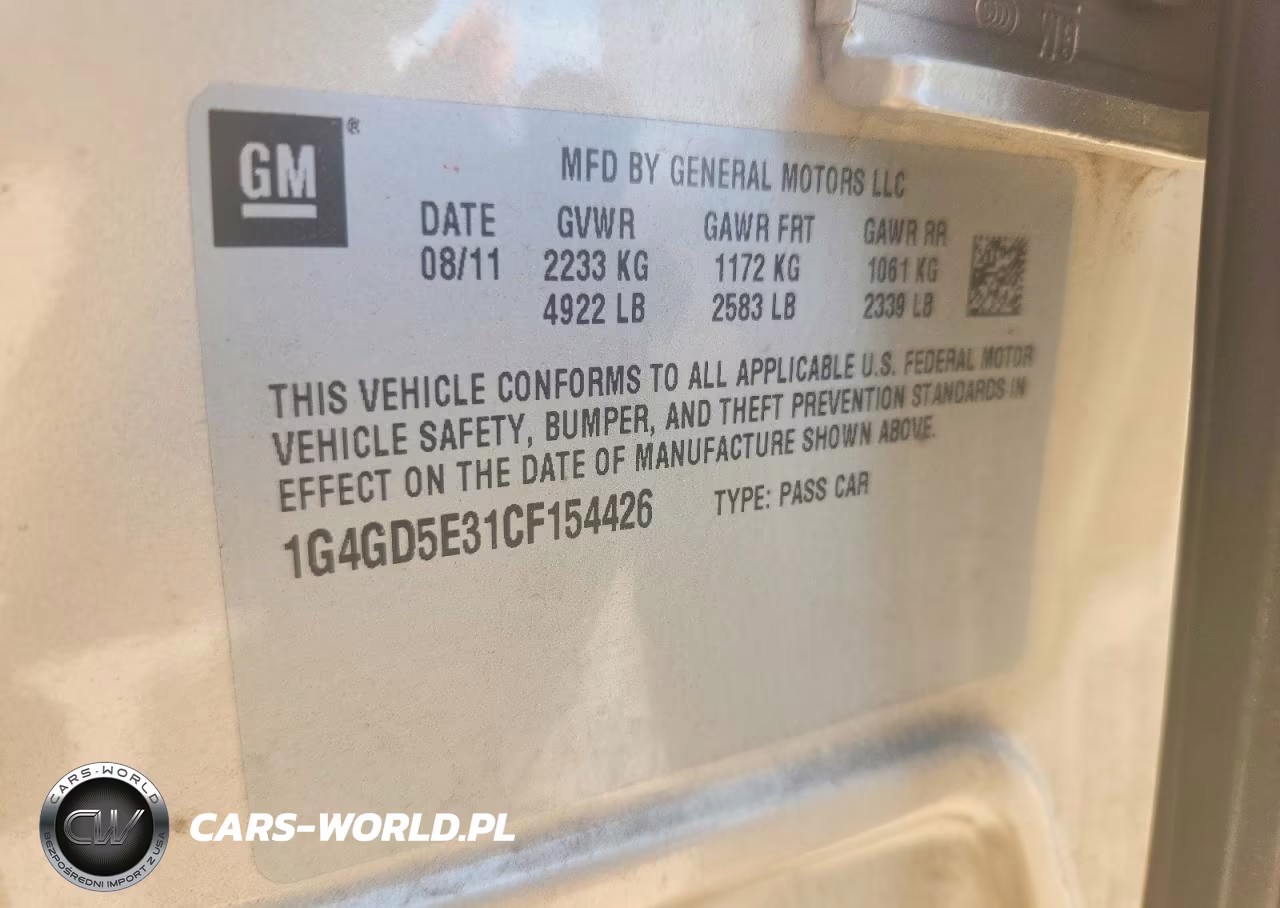 2012 Buick Lacrosse Premium VIN:1G4GD5E31CF154426 - 12