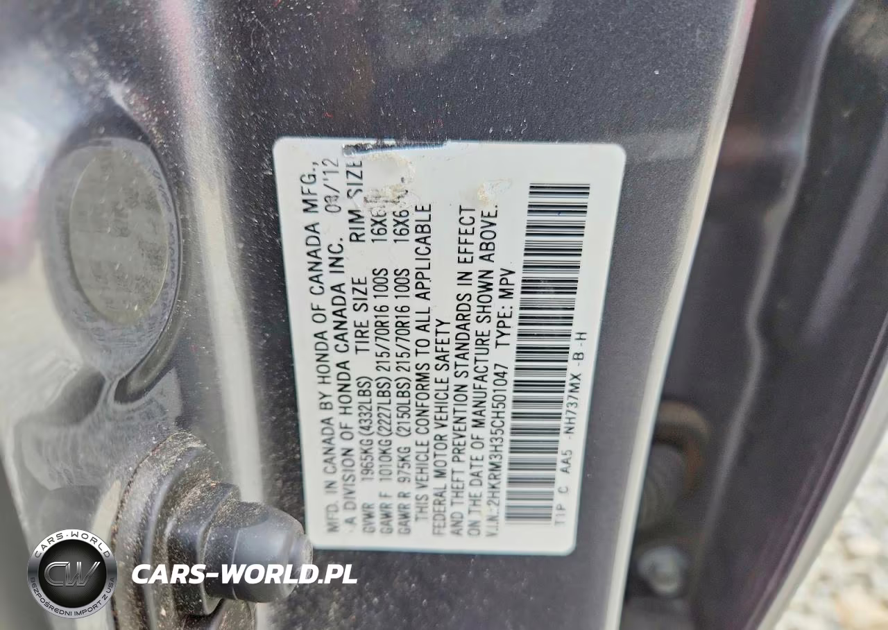2012 Honda Cr-V Lx VIN:2HKRM3H35CH501047 - 13