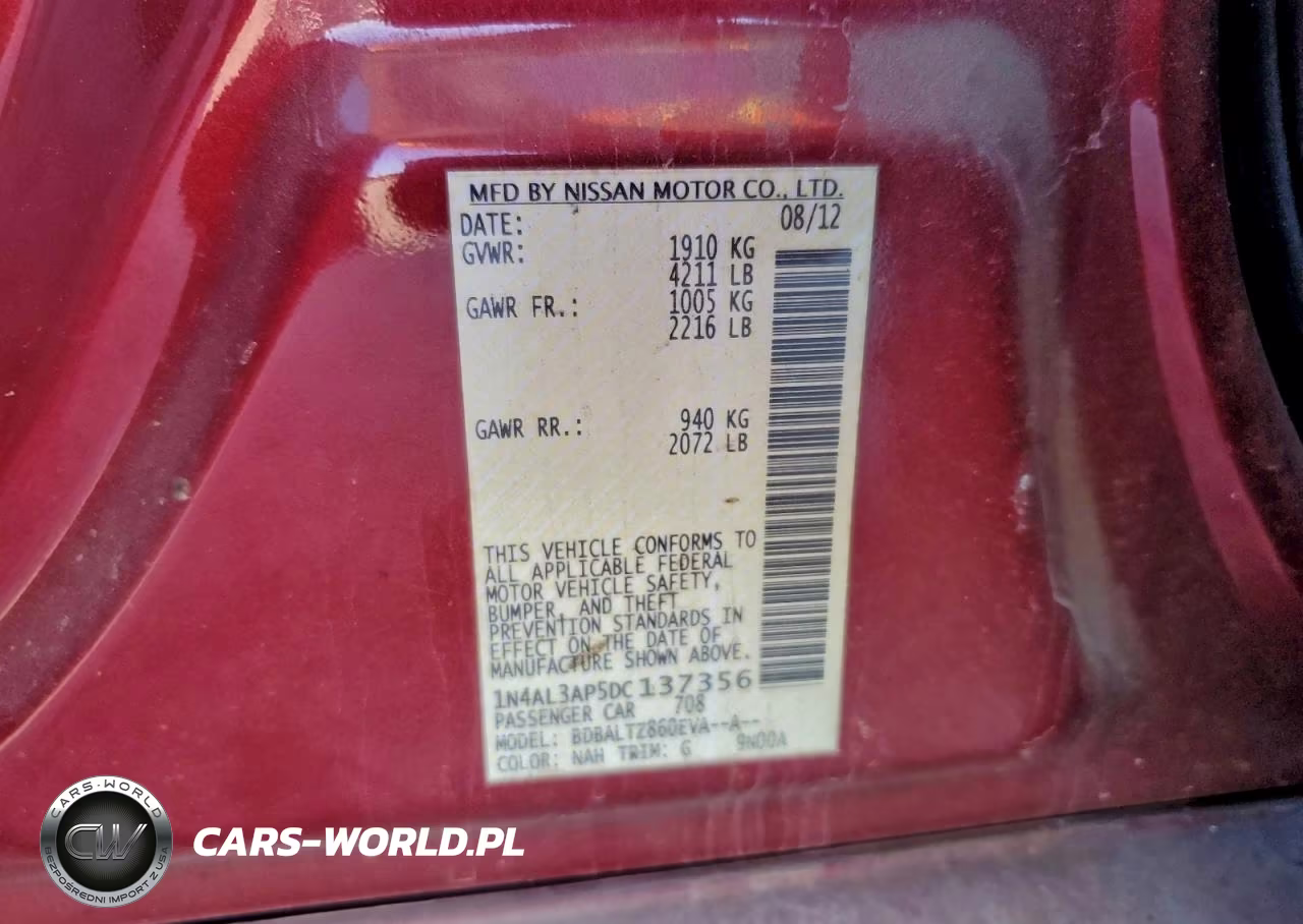 2013 Nissan Altima 2.5 VIN:1N4AL3AP5DC137356 - 13