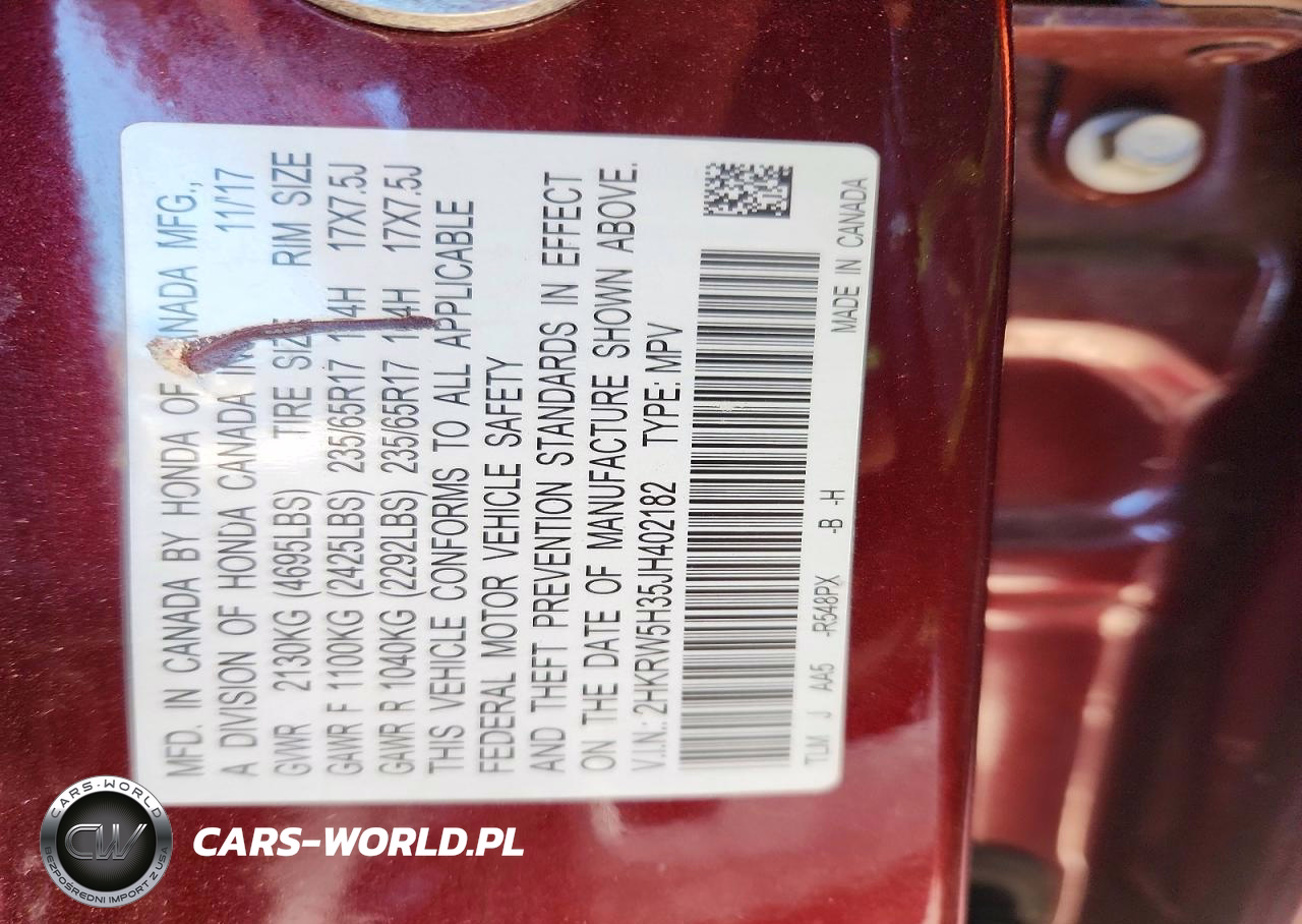 2018 Honda Cr-V Lx VIN:2HKRW5H35JH402182 - 13