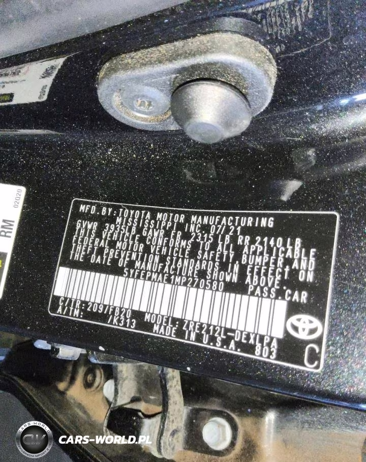 2021 Toyota Corolla Le VIN:5YFEPMAE1MP270580 - 12