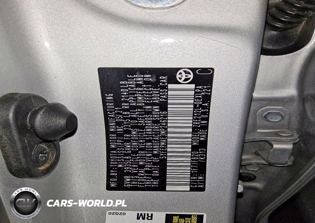 2021 Toyota Corolla Le VIN:5YFEPMAE3MP246216 - 12