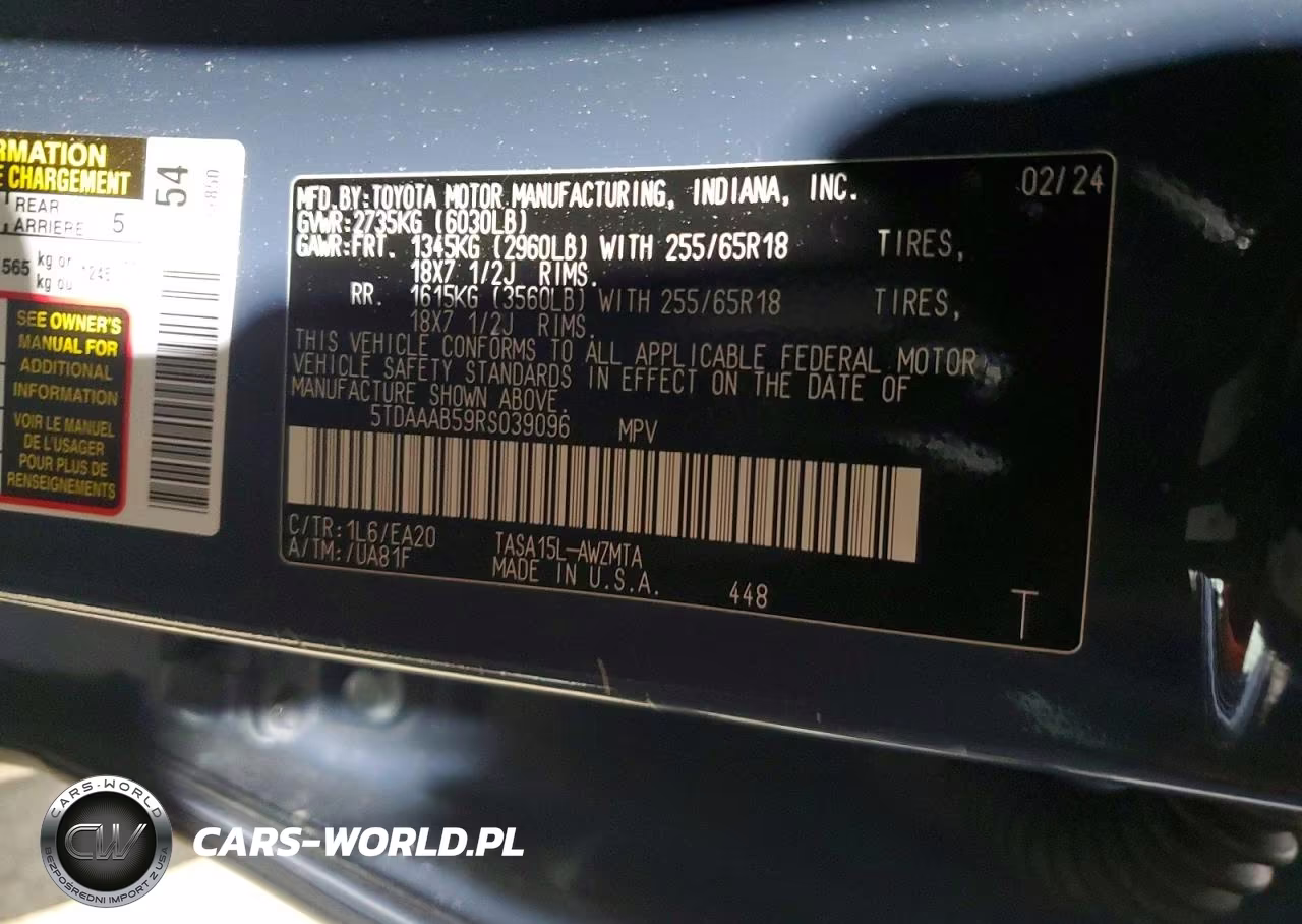2024 Toyota Grand Highlander Xle VIN:5TDAAAB59RS039096 - 13