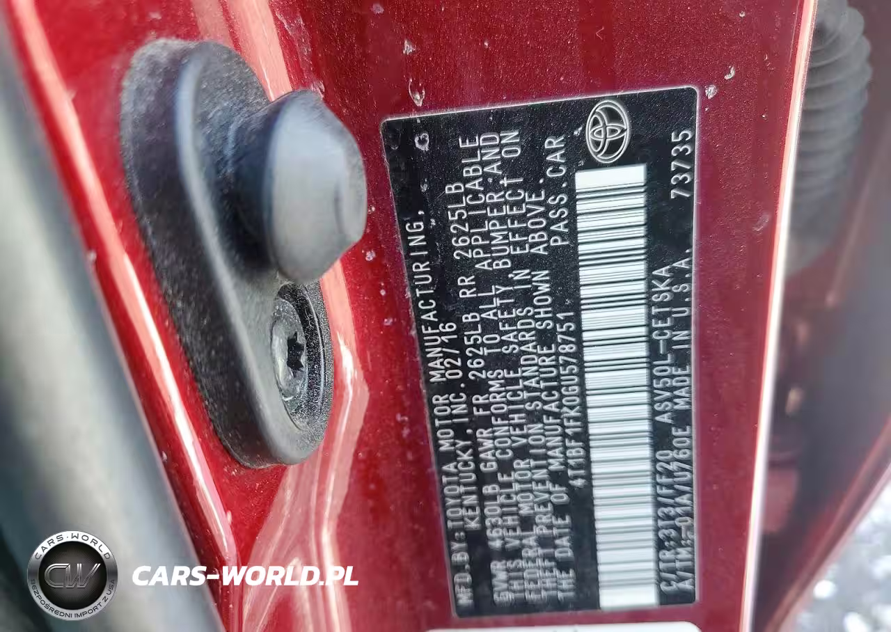 2016 Toyota Camry Le VIN:4T1BF1FK0GU578751 - 12
