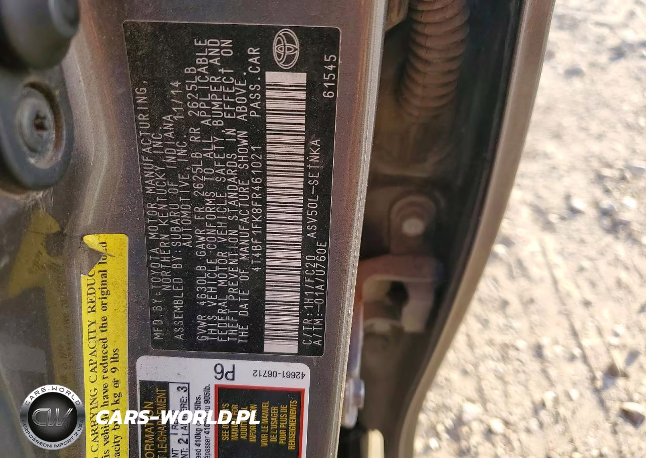 2015 Toyota Camry Le VIN:4T4BF1FK8FR461021 - 12