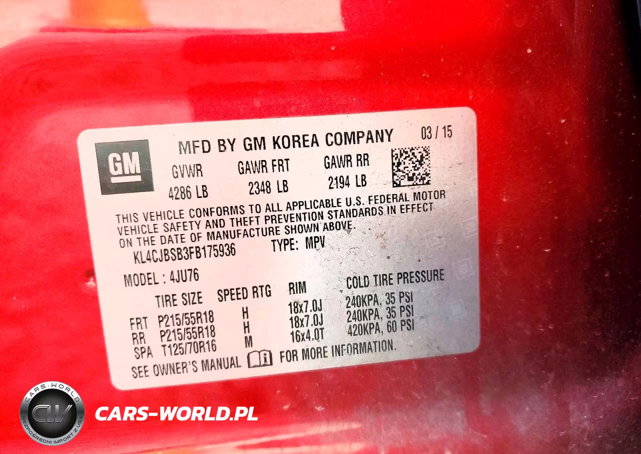 2015 Buick Encore Convenience VIN:KL4CJBSB3FB175936 - 14