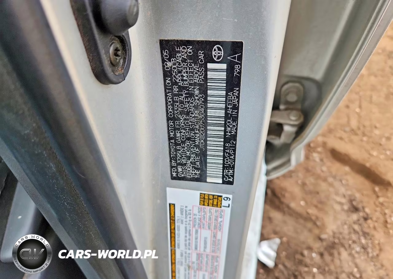 2005 Toyota Prius Base VIN:JTDKB20U753040793 - 12