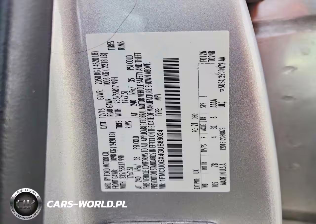 2016 Ford Escape Se VIN:1FMCU0GX4GUB88024 - 14