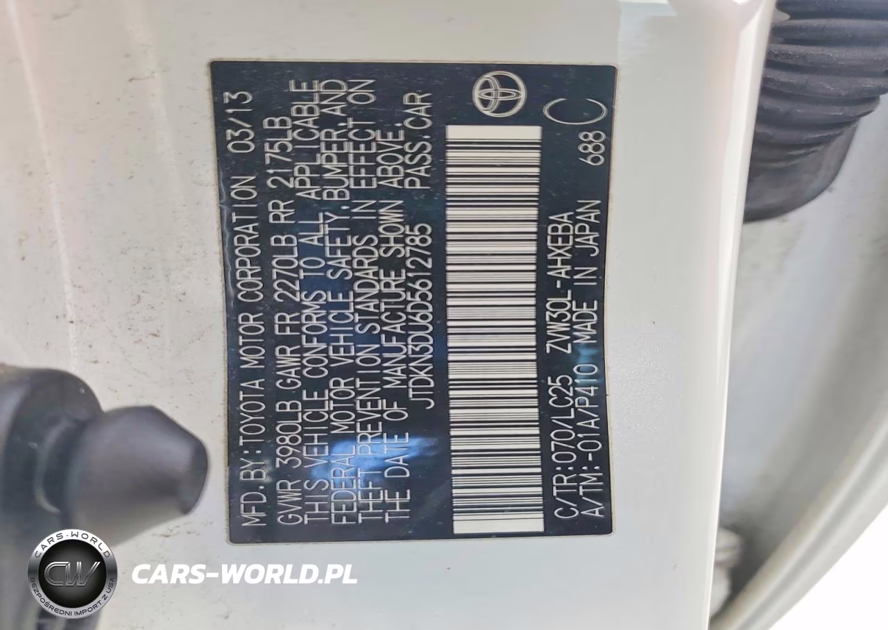 2013 Toyota Prius VIN:JTDKN3DU6D5612785 - 13