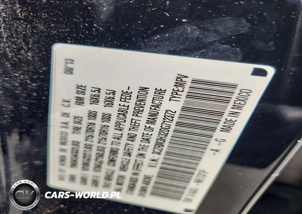 2013 Honda Cvr VIN:3CZRM3H32DG712372 - 13
