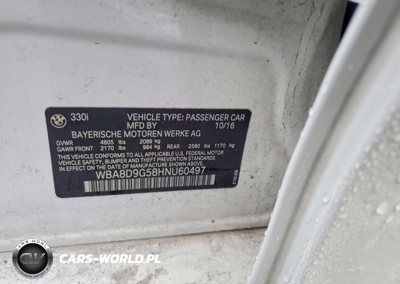 2017 BMW 330 Xi VIN:WBA8D9G58HNU60497 - 13